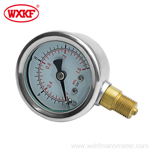 40mm Stainless Steel Case Oil Filled Pressure Gauge Fuel Pressure Gauge Pressure Temperaturege